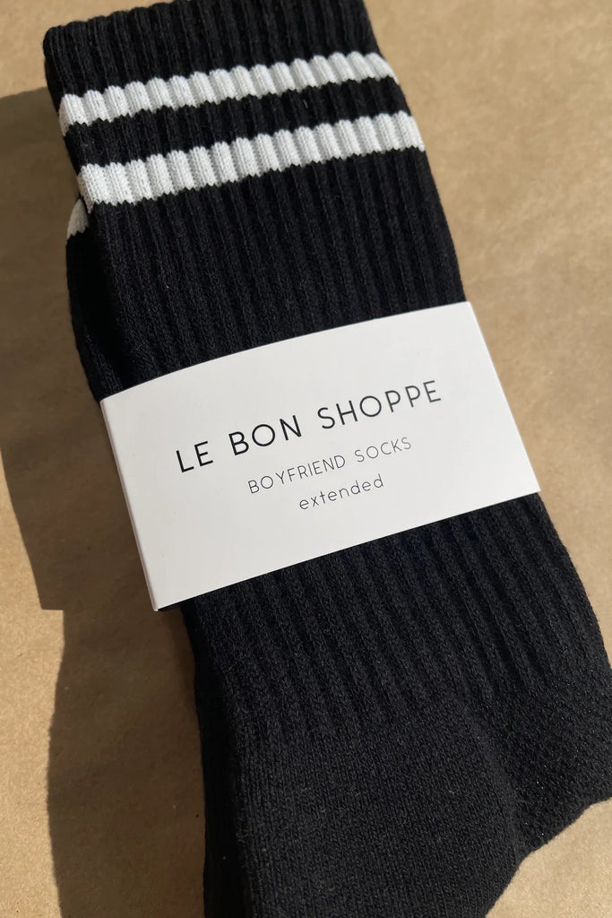 Extended Sizing Men's Socks (Noir) by Le Bon Shoppe