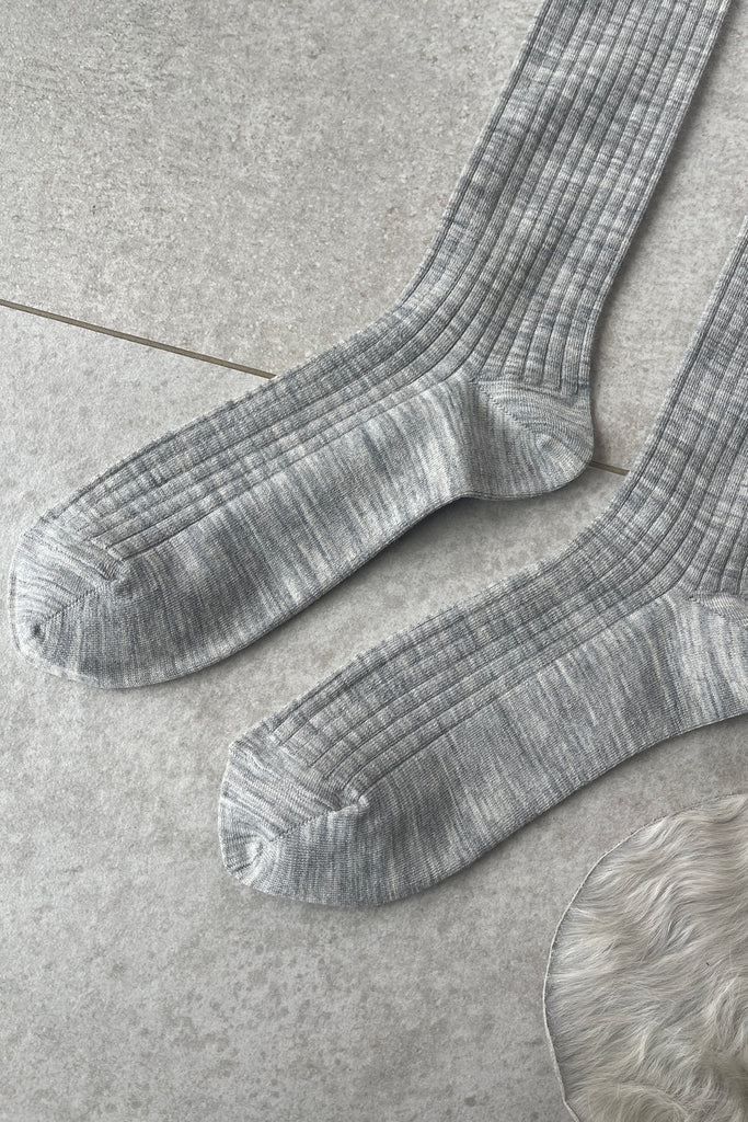 Schoolgirl Socks (Grey Melange)