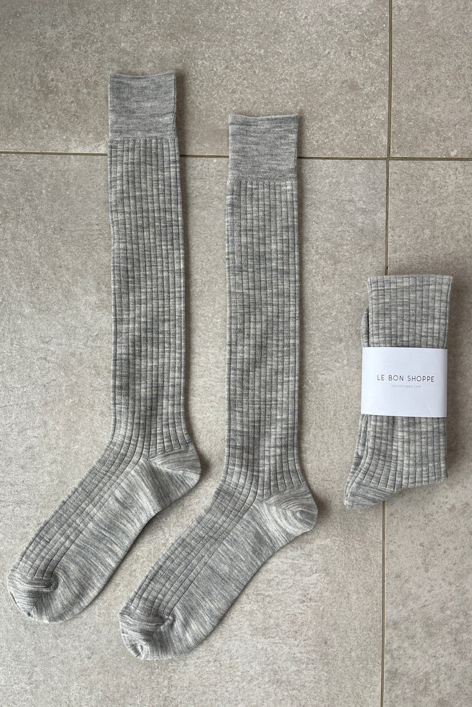 Schoolgirl Socks (Grey Melange)