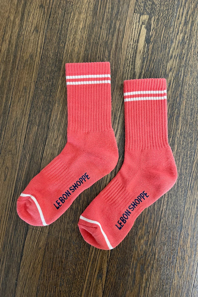 Boyfriend Socks (Coral) by Le Bon Shoppe