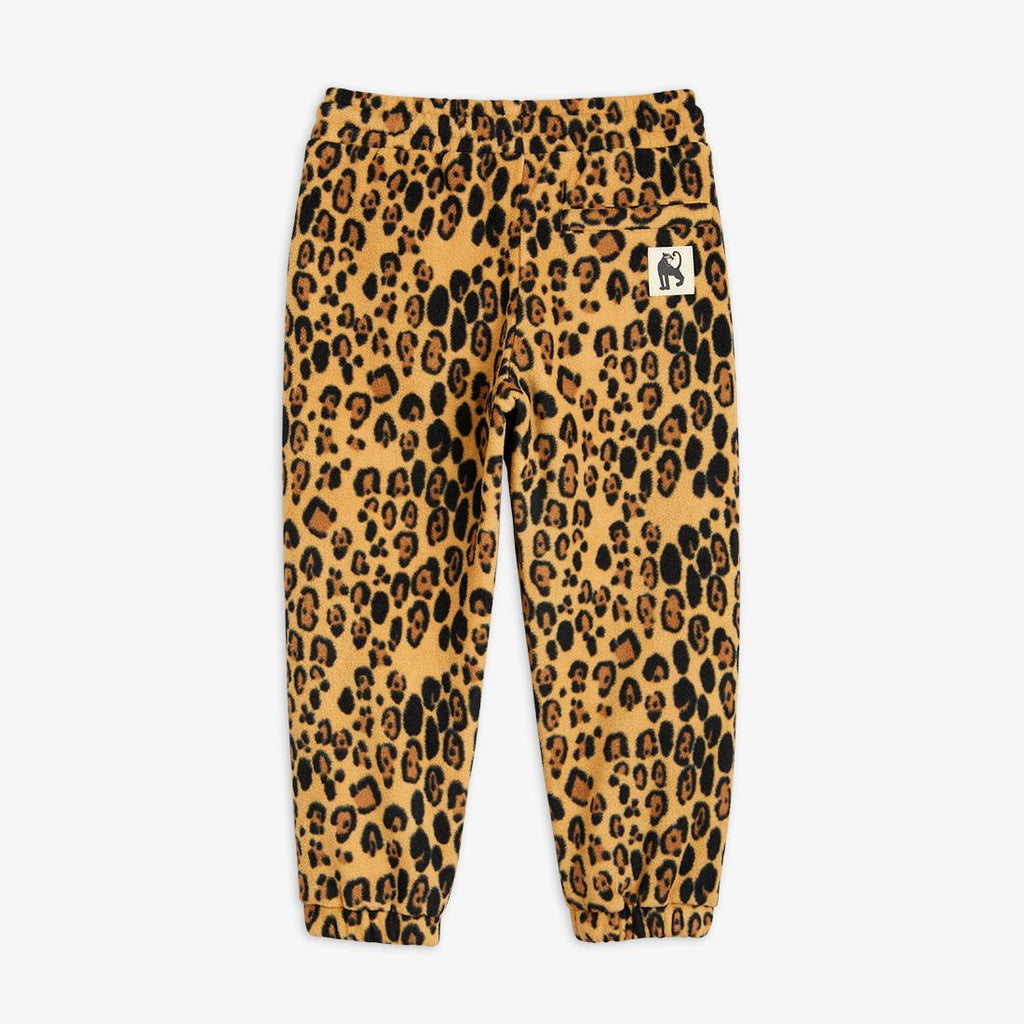 Leopard Fleece Joggers by Mini Rodini