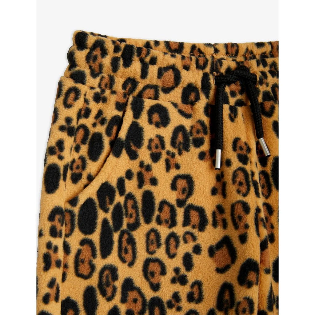 Leopard Fleece Joggers by Mini Rodini