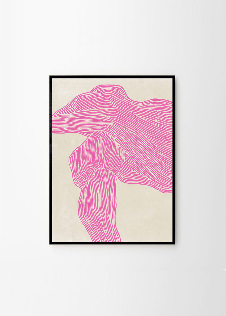 Pink Line Poster by Yo Home