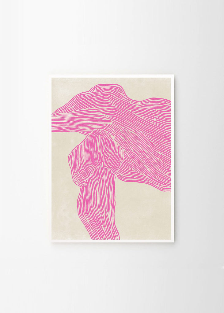 Pink Line Poster by Yo Home