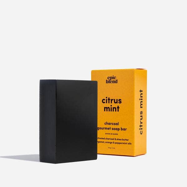 Citrus Mint Charcoal Bar Soap by Epic Blend