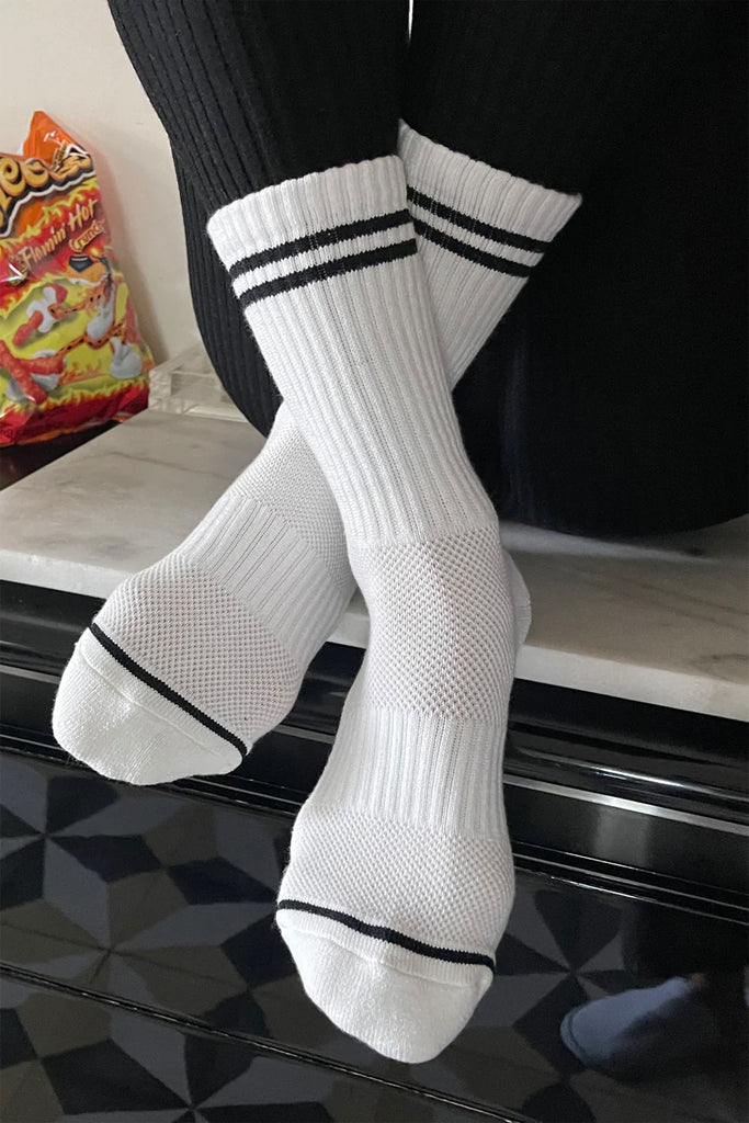 Boyfriend Socks (Classic White) by Le Bon Shoppe