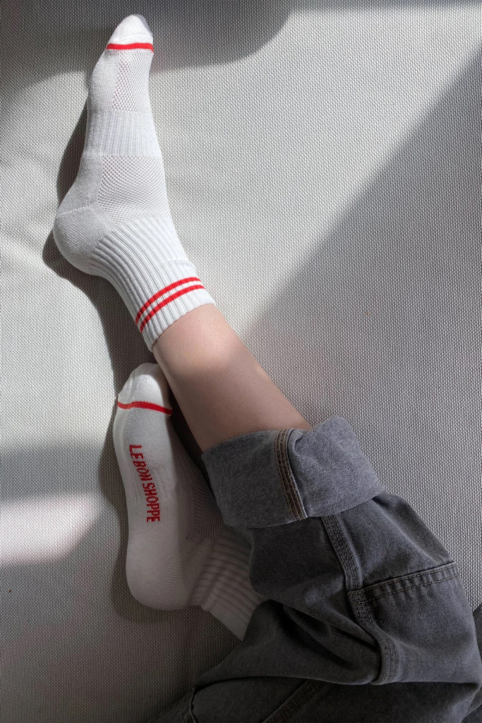 Boyfriend Socks (Clean White)