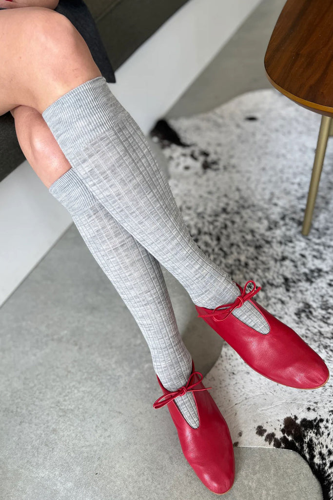 Schoolgirl Socks (Grey Melange)
